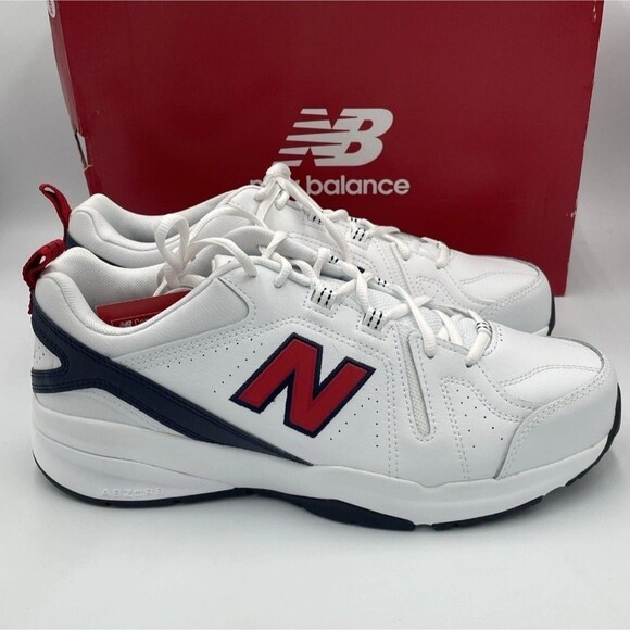 New Balance 608 V5 Training Shoes Sneakers WIDE Mens 8 4E White Red MX608HR5 main image 6